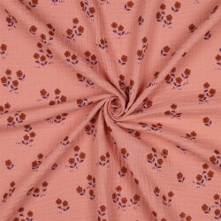 Musselin Blume Mia - pfirsich