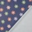 Regenjackenstoff bunte Blumenräder - dunkeljeans