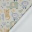 Regenjackenstoff bunte Zootiere - creme