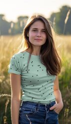 Rippenjersey Herzregen - cremebeige