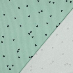 Rippenjersey Herzregen - mint