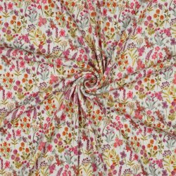 Rippenjersey Digital Blumenwiese - pink