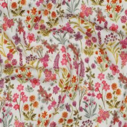 Rippenjersey Digital Blumenwiese - pink