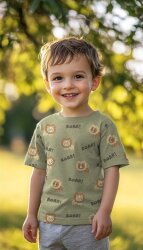 Baumwolljersey brüllende Löwen - creme