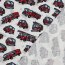 Baumwolljersey Digital Feuerwehrfahrzeuge - altweiß