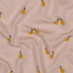Baumwolljersey Bio~Organic Birnen - perlrosa