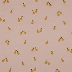 Baumwolljersey Bio~Organic Birnen - perlrosa