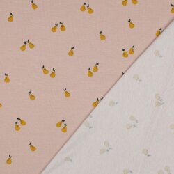 Baumwolljersey Bio~Organic Birnen - perlrosa