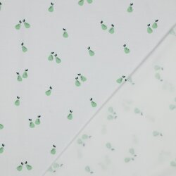Baumwolljersey Bio~Organic Birnen - weiß