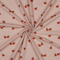 Baumwolljersey Bio~Organic Orangen - perlrosa