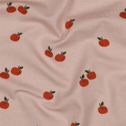 Baumwolljersey Bio~Organic Orangen - perlrosa