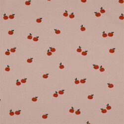 Baumwolljersey Bio~Organic Orangen - perlrosa