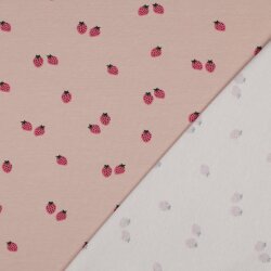 Baumwolljersey Bio~Organic Erdbeeren - perlrosa