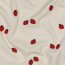 Baumwolljersey Bio~Organic Erdbeeren - cremebeige
