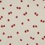 Baumwolljersey Bio~Organic Erdbeeren - cremebeige