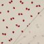 Baumwolljersey Bio~Organic Erdbeeren - cremebeige