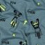 Baumwolljersey Neon Superhelden - rauchblau meliert