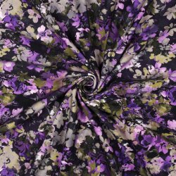 Ganzjahressweat Digital Blumen Kunst - lila