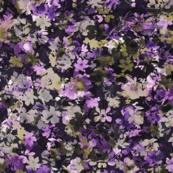 Ganzjahressweat Digital Blumen Kunst - lila
