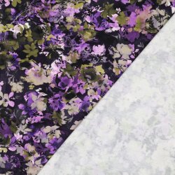 Ganzjahressweat Digital Blumen Kunst - lila