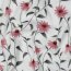 Musselin Organic Digital rosa Blumen - weiß