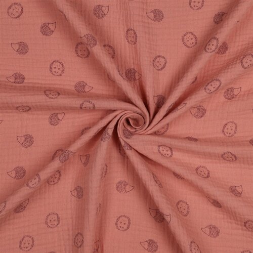 Musselin Igel - softaltpink