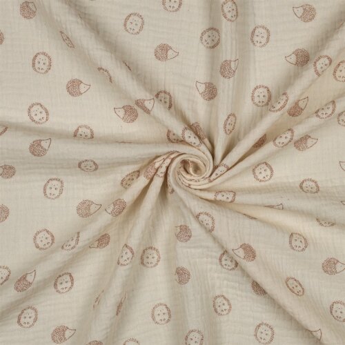 Musselin Igel - cremebeige