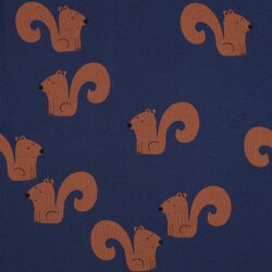 Wintersweat SQUIRRELS - jeansblau