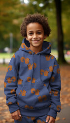 Wintersweat SQUIRRELS - jeansblau
