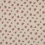 Musselin Punkte Blumen - softhellpfirsich/rot