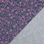 Baumwolljersey Blumenwind - dunkelpetrol/hellpink