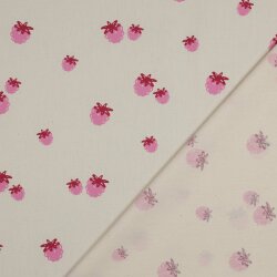 Baumwollpopeline Bio~Organic Brombeeren - natur/pink