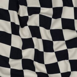 Baumwolljersey  Bio~Organic Schachbrettmuster -...