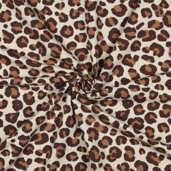 Ganzjahressweat Leotupfen  - cremebeige/braun