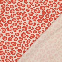 Ganzjahressweat Leotupfen  - cremebeige/orange