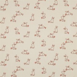 Baumwolljersey  Bio~Organic Hasen - natur