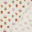 Waffeljersey bunte Blumen - altweiß