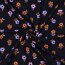 Waffeljersey bunte Blumen - dunkelblau