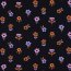 Waffeljersey bunte Blumen - dunkelblau