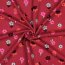 Waffeljersey bunte Blumen - dunkelrot