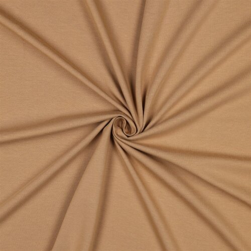 Baumwolljersey Bio~Organic *Gerda* - kamelbeige
