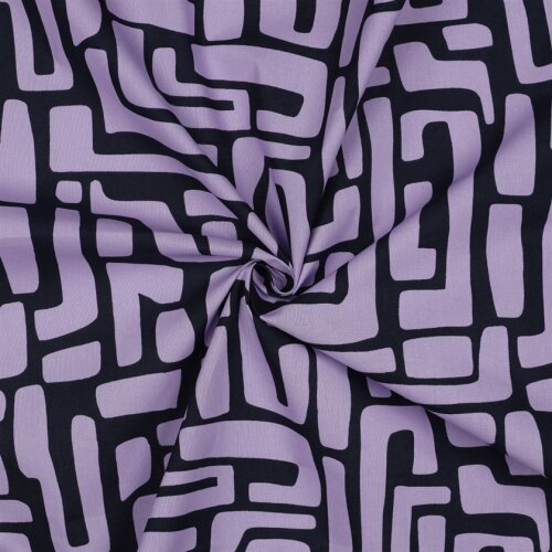 Beschichtete Baumwolle Abstrakt - lavendel