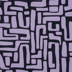 Beschichtete Baumwolle Abstrakt - lavendel