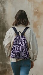 Beschichtete Baumwolle Abstrakt - lavendel