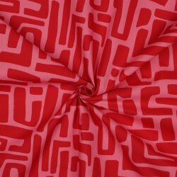 Beschichtete Baumwolle Abstrakt - rot
