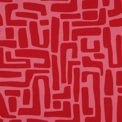 Beschichtete Baumwolle Abstrakt - rot