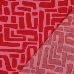 Beschichtete Baumwolle Abstrakt - rot