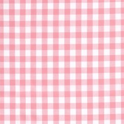 Baumwollpopeline garngefärbt Vichy Karo 18mm - rosa