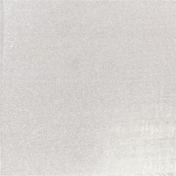 Polyesterjersey Glitzer Uni - silber