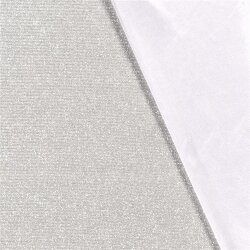 Polyesterjersey Glitzer Uni - silber